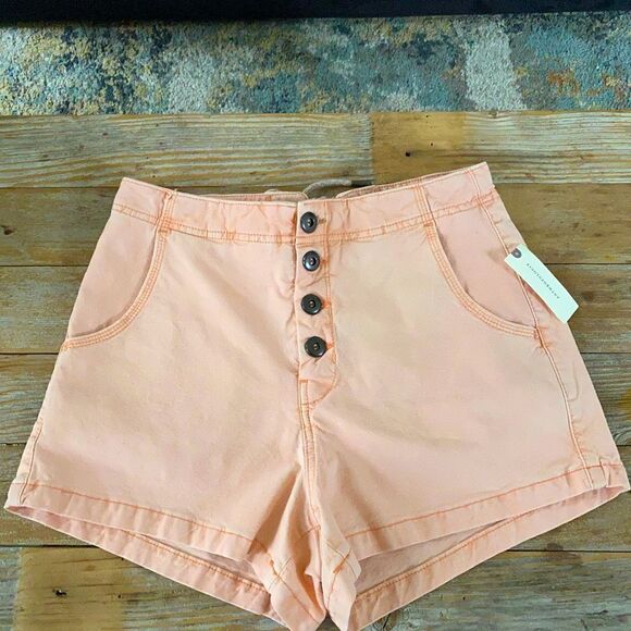 nwt Anthropologie pink pilcro wide leg shorts - Picture 3 of 9